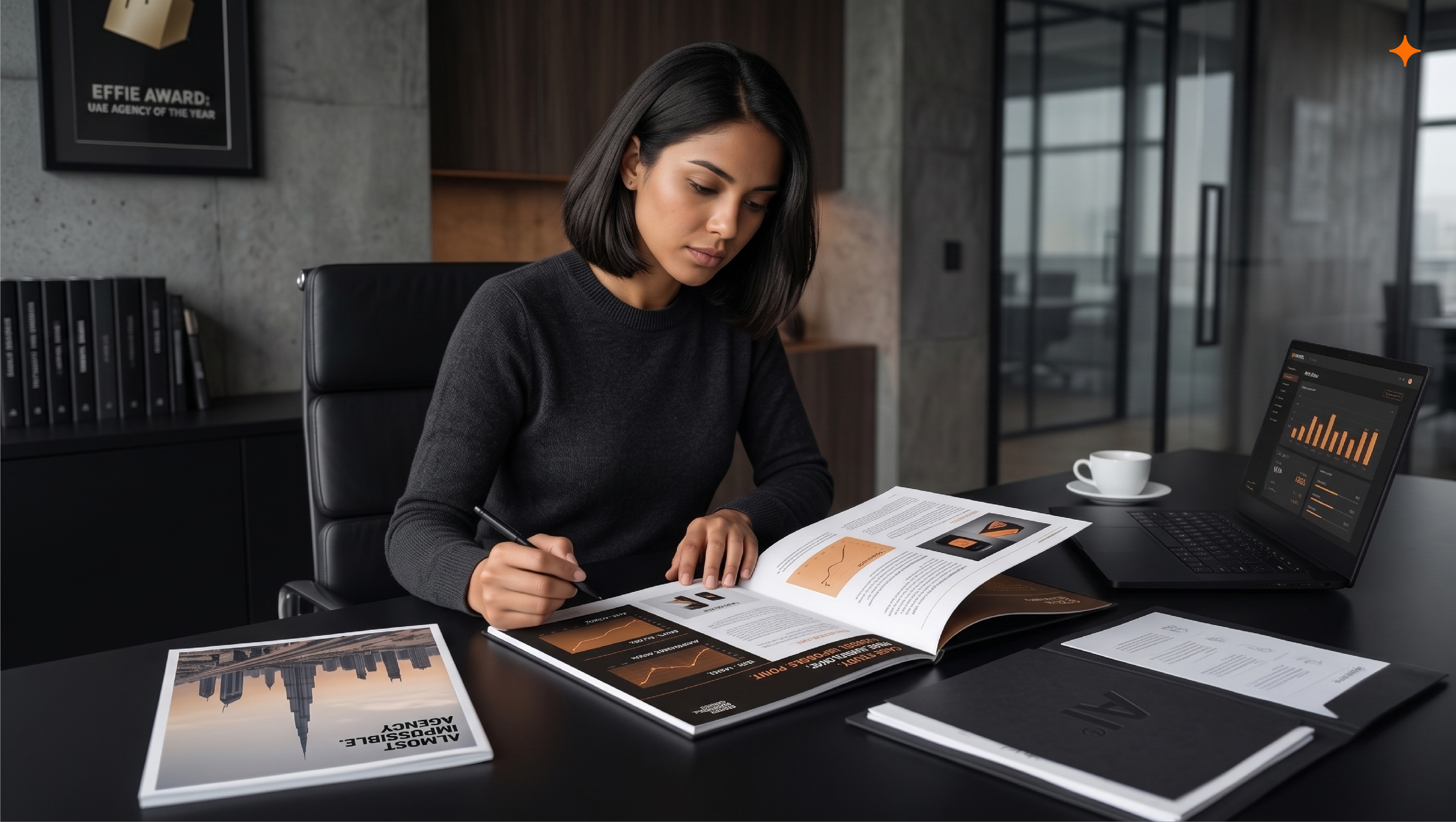 Dubai marketing benchmarks table by sector showing ROAS and growth examples across real estate, retail, hospitality, and e-commerce