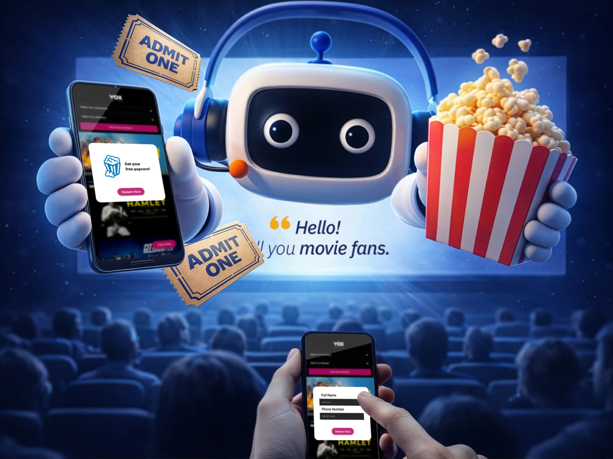 The PopCon by Emirates NBD, a cinema takeover social experiment proving how easily people fall for SMS fraud