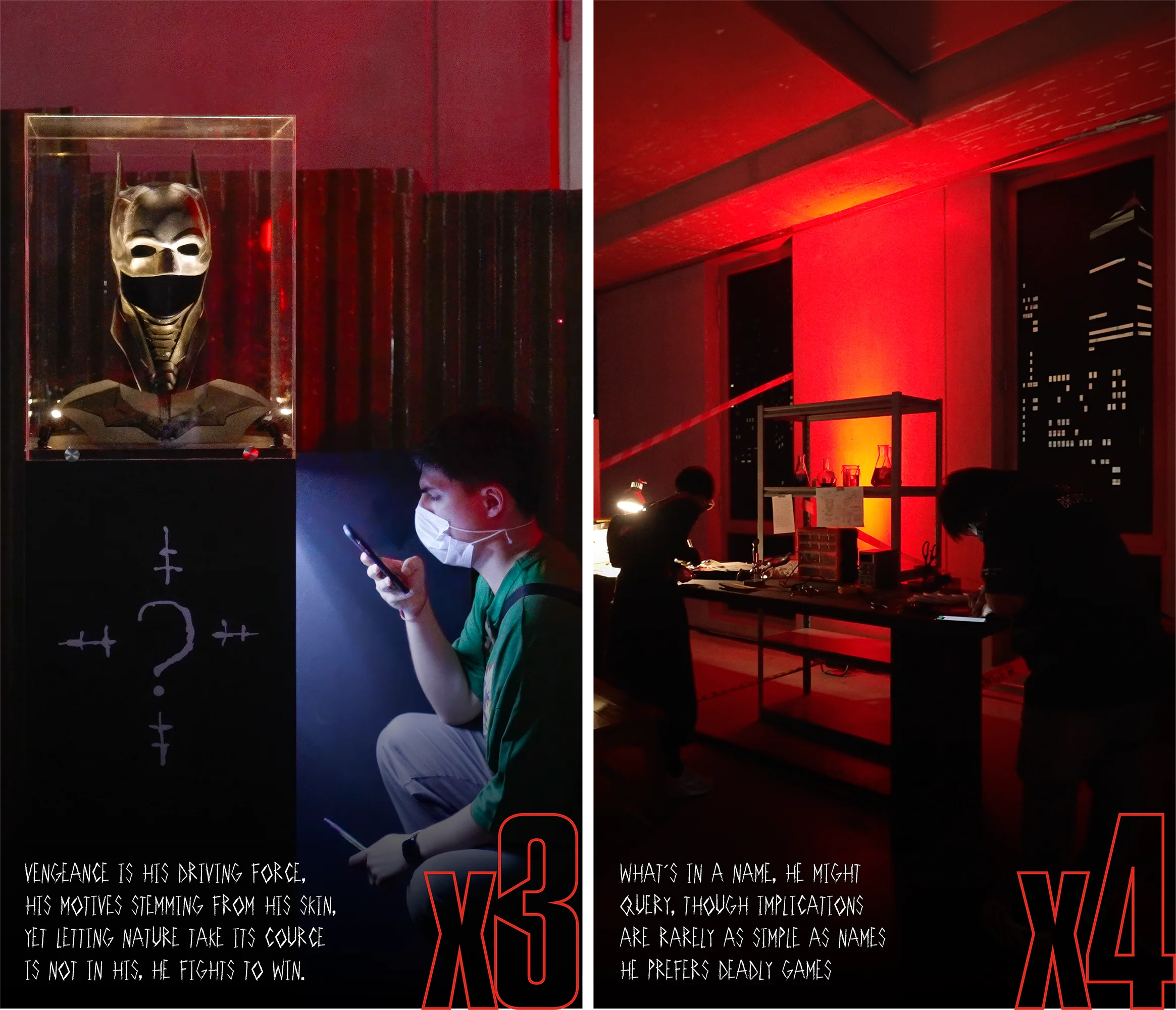 Gotham City Pavilion game card used to solve four Riddler clues at Expo 2020 Dubai