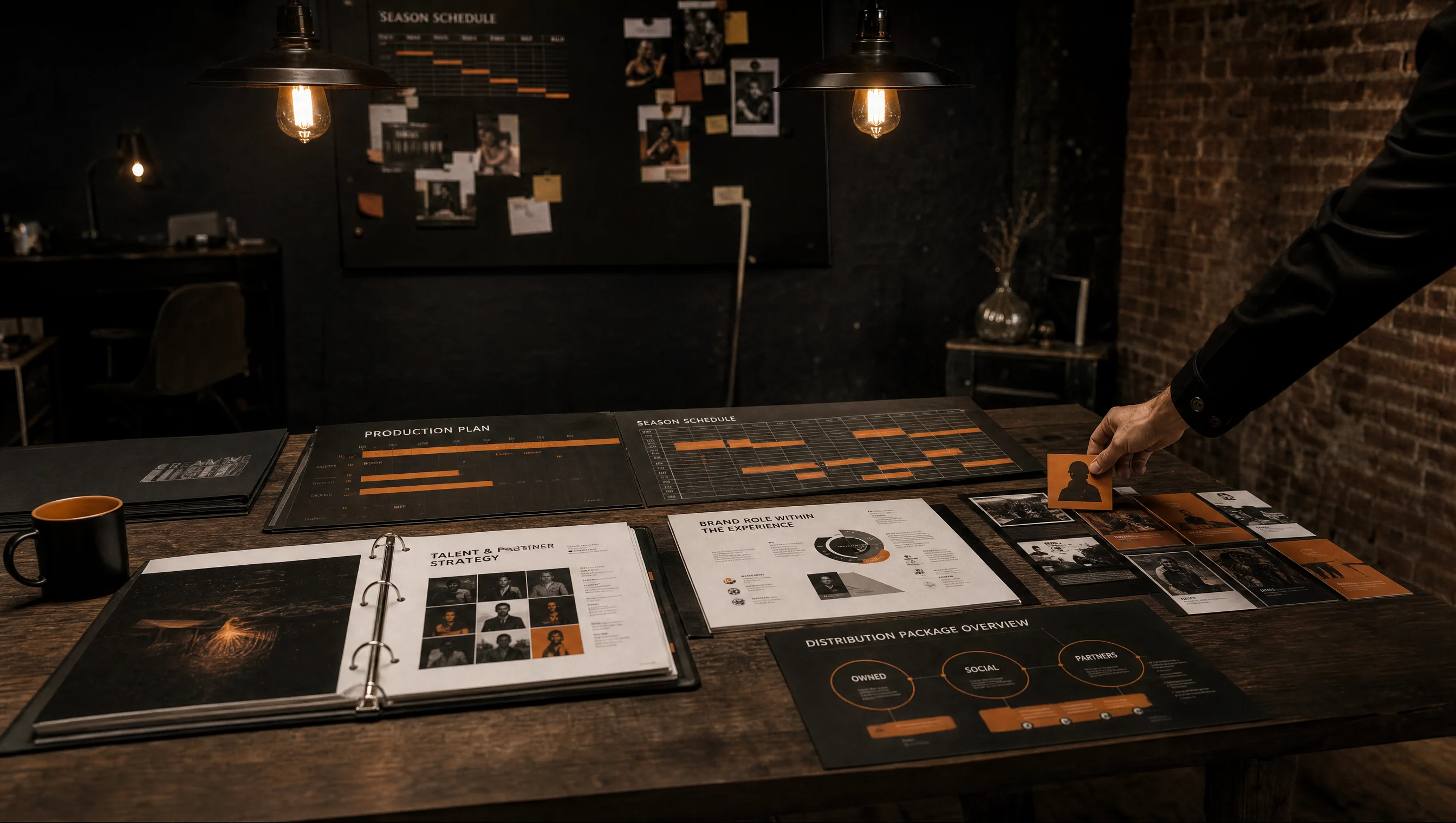 Entertainment experience deliverables, creative concept, talent strategy and season schedule at the Almost Impossible studio