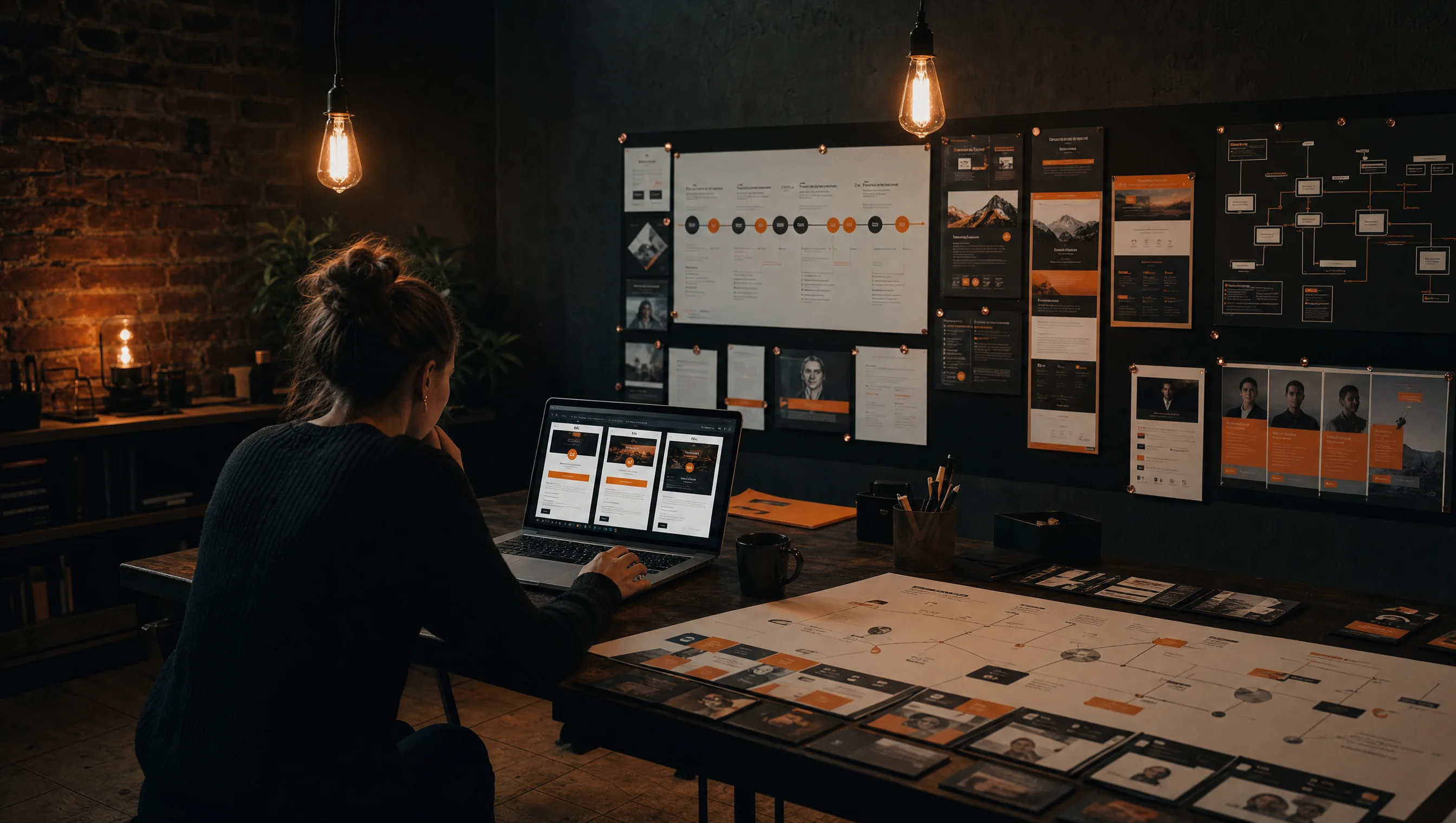 CRM methodology, lifecycle marketer mapping segment personas and email mockups at the Almost Impossible studio